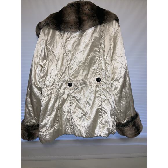VTG A.N.A Penny Lane Coat Plus Size 3x Faux Fur Trim Y2K 90s Boho Jacket MobWife - Picture 5 of 12
